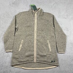LL Bean Sweater Coat Womens Medium Fleece Layer Full Zip Regular New